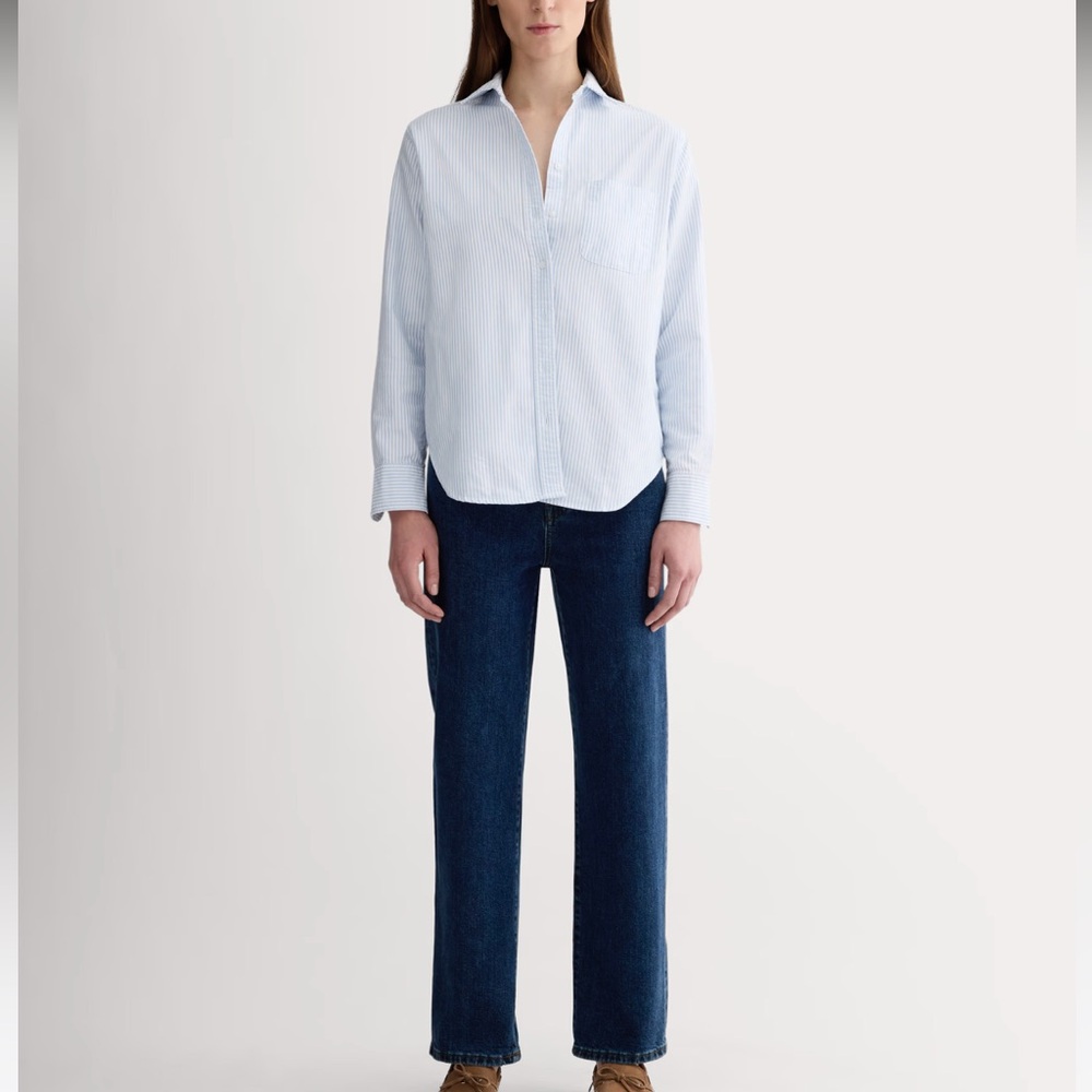 EVERLANE The Way High Jean Organic Cotton Indigo Dark Wash